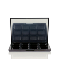 Emballage cosmétique palette de fards à paupières vide 12 casseroles avec miroir
