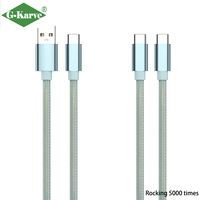 Cable USB C Multi-Puerto Trenzado, Kit de Cables de Carga para Teléfono Móvil USB-A Tipo-C/ Carga Rápida, Transferencia de Datos, Duradero