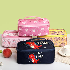 Sac à bento isolé de dessin animé Les étudiants apportent une boîte à lunch Sac fourre-tout Sac à lunch rectangulaire en aluminium - Product Image 2