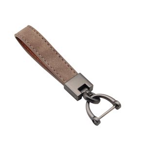 Customizable <b>Car</b> <b>Key</b> Chain Luxury Genuine Leather Keychain Pure Color Buckle <b>Key</b> <b>Ring</b> <b>Car</b> Accessories Gift <b>Car</b> Keychain - Product Image 3