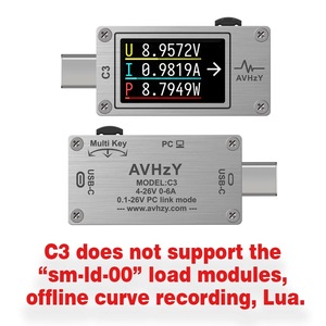 Testeur de courant AVHzY C3, détecteur de tension 26V 6A, testeur de puissance USB-C 3.1, origine Chine - Product Image 6