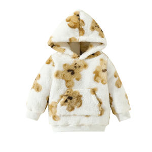 Nouveauté 2023 Sweat à capuche imperméable à motif de dessin animé chaud en fausse fourrure pour bébés garçons et filles en <span class=keywords><strong>hiver</strong></span> - Product Image 1