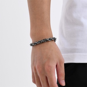 Custom Hip Hop <b>Mens</b> Stainless Steel Bracelet Jewelry Vintage Fashion Rope Chain Bracelet - Product Image 4