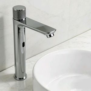Grifos de Lavabo Modernos con Sensor Inteligente, de un Solo Orificio y una Sola Manija, de Acero Inoxidable, con Núcleo de Válvula de Cerámica, para Baños de Hoteles, Villas y Apartamentos - Product Image 6