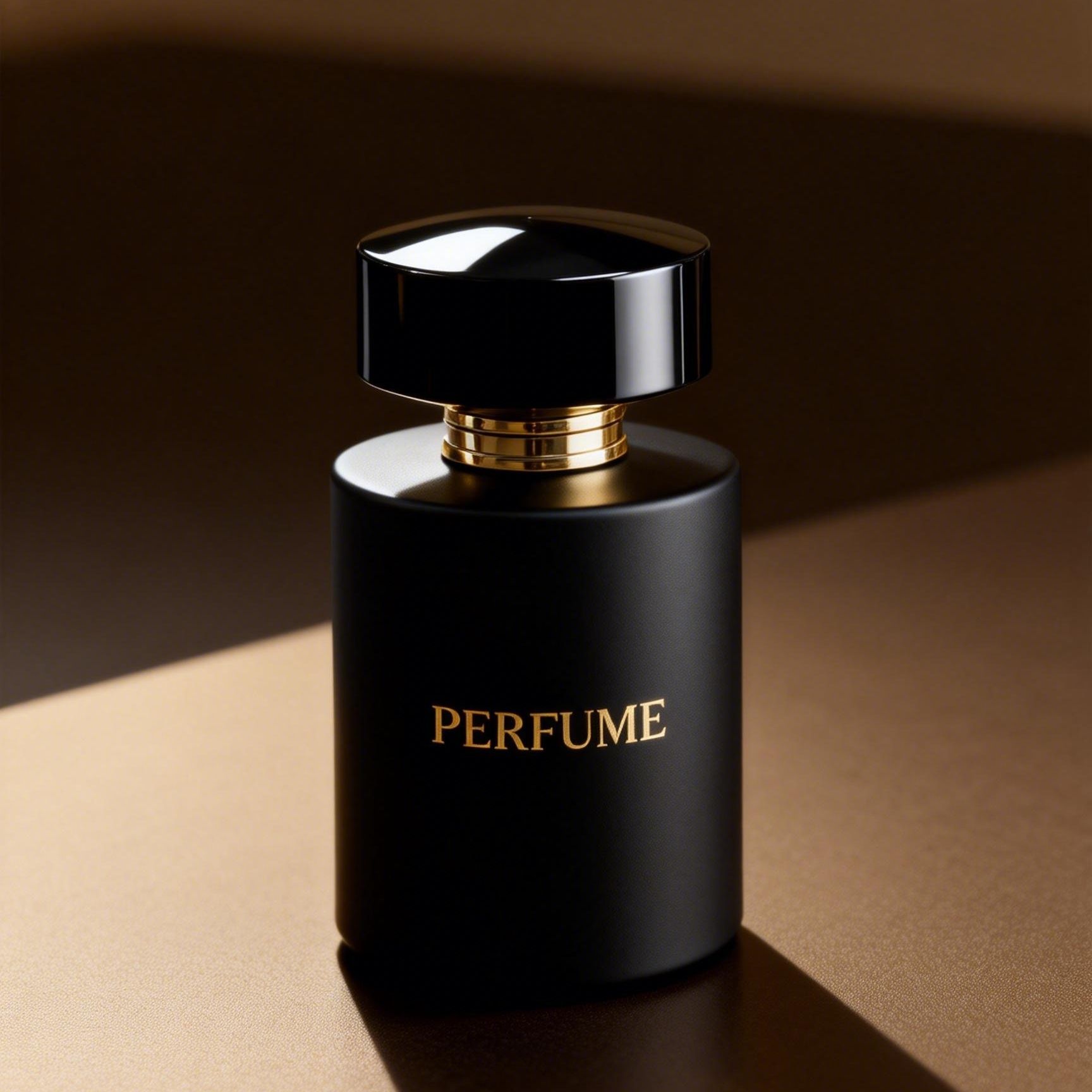 ขวดสีดำด้าน ฝาสีดำทอง