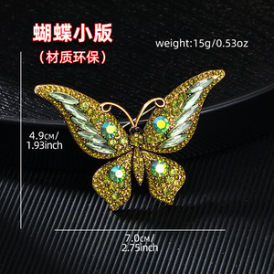 Broche de Cristal con Pedrería Multicolor, Broche Decorativo con Forma de Mariposa, Broches de Mariposa para Mujeres y Niñas - Product Image 5