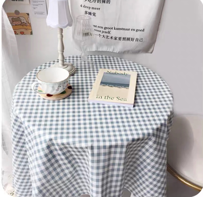 Лидер продаж, клетчатая хлопковая круглая скатерть Partysu для свадьбы, пикника