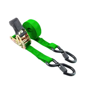 25mm 1inch Ratchet Strap 15ft S Hook Ratchet Tie Downs Break Strength 800kg