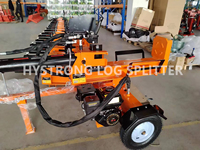 Machinerie forestière portable de 22 tonnes, processeur horizontal de bois de chauffage, fendeuse de bûches avec bras de levage hydraulique HY22T-GL-650A