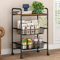 Chariot de rangement multifonctionnel pour fruits et légumes, idéal pour cuisine, salon et salle de bain – Offre spéciale