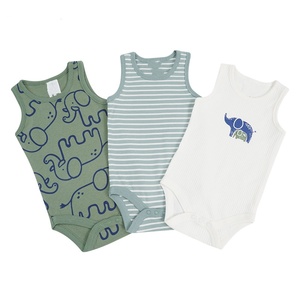 Verano Clase A algodón de una pieza recién nacido bebé Onesie sin mangas bebé Onesie nuevo Sling bebé lindo gatear ropa - Product Image 4