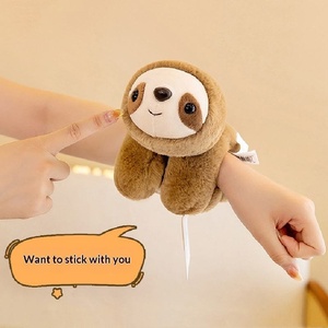 <b>Cartoon</b> Animal Black and White cat Slap Bracelet Plush Toy Doll Hand <b>Ring</b> Birthday Gift Holiday Gift - Product Image 4