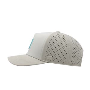 Casquette de golf en maille perforée avec logo personnalisé OEM, 5 panneaux, visière légèrement incurvée, patch en caoutchouc imperméable, snapback - Product Image 3