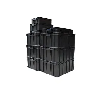 600*400*170mm European Standard Anti Static ESD EU Conductive Plastic Box With Lid