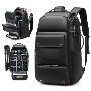 Logotipo personalizado vídeo câmera bag mochila ao ar livre viagem mochila câmera impermeável fotografia câmera mochila
