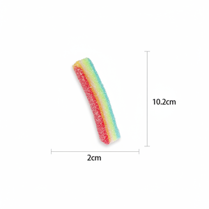 Simulated Soft <b>Candy</b> Pinching Sour Sand <b>Rainbow</b> Long Strips Taba Squishy Toy Ultra-soft Stress-relieving Lookalike Gummies - Product Image 6