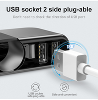 Prise allume-cigare de voiture 3A personnalisable multifonction 2 ports USB et 2 prises chargeur noir universel 12-24V chargeur de voiture