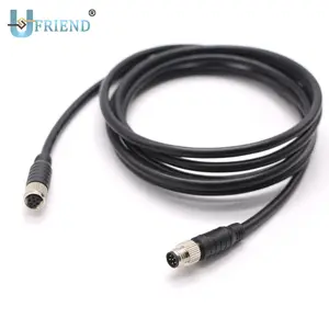 Custom M8 Aviation Header Quick Coupling 6P Male To Female Waterproof Connector Cable
