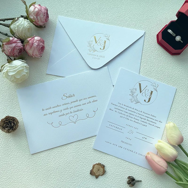 Oem Perfect Printing Logo Wedding Envelope Invitation Card Wedding Invitations Letterpress