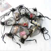 Pochette à bijoux cadeau personnalisé Organza Wedding Party Favor Clear Mesh Medium Small Candy Soap Réutilisable Washable Drawstring Bag