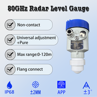 Détecteur de poudre RISEON 80 GHz, capteur radar haute fréquence pour liquides de rivière, réservoirs d'eau, mousse et huile