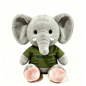 Peluche d'éléphant personnalisée et adorable, éléphant en peluche assis, jouet en peluche d'éléphant, animal en peluche éléphant - Product Image 4