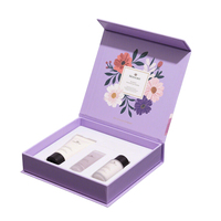 Boîte cadeau en carton rigide magnétique personnalisée de qualité supérieure, recyclable, pour emballage cosmétique, avec insert pour ensemble de soins de la peau, vente en gros