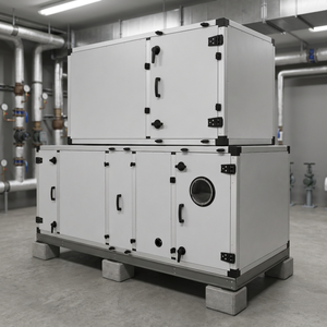 Double Deck Commercial Modular Air Handler Equipment Featuring Circular Porthole Inspection Window for Industrial Plants - Product Image 3