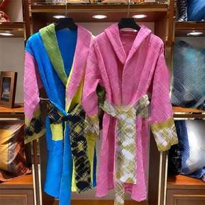 HLY Vestaglia da Notte da <span class=keywords><strong>Donna</strong></span> Accappatoio da <span class=keywords><strong>Donna</strong></span> per Dormire in Puro <span class=keywords><strong>Cotone</strong></span> Jacquard <span class=keywords><strong>Pigiama</strong></span> Accappatoio Seducente da <span class=keywords><strong>Donna</strong></span> - Product Image 3