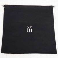 Luxe réutilisable grand coton noir Twilll cordon sac à provisions chaussure vêtements Extension de cheveux sac à poussière emballage cadeau pochette en coton