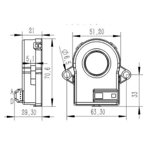 Cảm biến dòng điện TR0344-LBT-C cho hệ thống quản lý pin xe điện (BMS) - Product Image 2