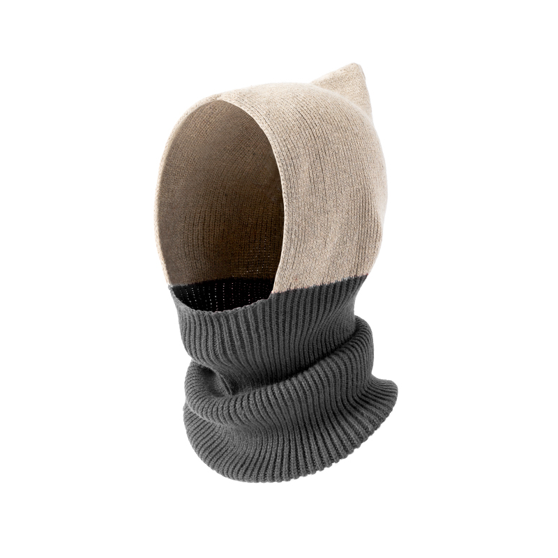 Оригинальная вязаная зимняя теплая Высококачественная кашемировая Балаклава с одним отверстием REXCHI DMZ82, женская шапка