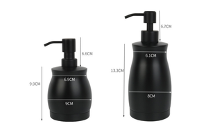 Dispenser di sapone per piatti nero opaco per cucina con pompa <span class=keywords><strong>in</strong></span> acciaio inossidabile, Dispenser di sapone <span class=keywords><strong>liquido</strong></span> riutilizzabile moderno <span class=keywords><strong>in</strong></span> <span class=keywords><strong>vetro</strong></span> da 12 once - Product Image 5
