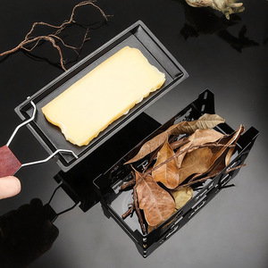 Mini-<span class=keywords><strong>raclette</strong></span> portable et pliable antiadhésive pour <span class=keywords><strong>fromage</strong></span>, plateau de cuisson pour pain, pommes de terre, fêtes, ensemble de fusion de <span class=keywords><strong>fromage</strong></span> - Product Image 4