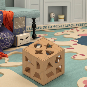 Đầu thời thơ ấu phát triển laser cắt câu đố hình dạng bằng gỗ phân loại hộp 3 + tuổi trẻ em xây dựng khối đồ chơi màu sắc tự nhiên - Product Image 6