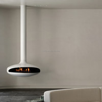 Cheminée murale moderne au bioéthanol, foyer sans fumée, sans conduit, décoratif, chauffage intérieur, pour salon, maison, hôtel, en métal, 5