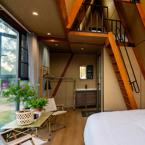 Cabaña Prefabricada Moderna Tipo Chalet Triangular con Baño, Cocina y Dormitorio, Fácil de Montar, Certificación CE ROHS - Product Image 3