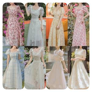 中国制造商出售印花连衣裙女士派对连衣裙女孩派对二手连衣裙库存 - Product Image 3