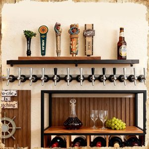 Support de table pour 5 poignées de bière pression, filetage standard 3/8"-16, en noyer, pour bar, amateurs de bière (support seul) - Product Image 4