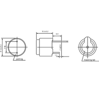 Buzzer électromagnétique HYT-1205 HYDZ 5V 2000-2600Hz pour produits électroniques, type fin, enregistrable, certifié CQC/VDE