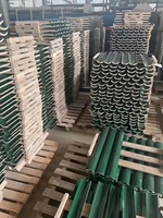 Carrelage en céramique ondulé vert de 32 pouces (800*100 mm), carrelage artisanal à nervures, panneau en porcelaine pour comptoir de réception, pub