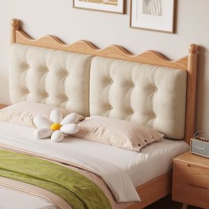 <span class=keywords><strong>Cama</strong></span> Escandinava de Madera Maciza con Cabecera Tapizada y Diseño Caprichoso - Product Image 3