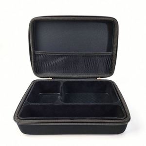 Étui professionnel personnalisé noir en EVA rigide pour fer à friser, avec poignée en plastique, étanche, pour voyage, outil de barbier, étui de rangement durable - Product Image 1