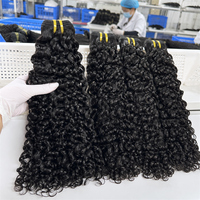 Lot de Cheveux Humains Bruts Indiens Bouclés Birmans 100% Naturels, Non Traités, de Donneur Unique, Alignés dans le Sens de la Cuticule, Vente en Gros