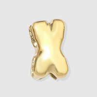 Breloques Alphabet 3D Vintage CYNYA - Pendentif Lettre DIY Accessoires de Bijoux Électroplaqués Trou Unique pour Création Artisanale