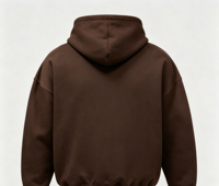 Sweat-shirt personnalisé Kornit Printing avec imprimé dégradé abstrait en forme de vague, couleur marron, style streetwear