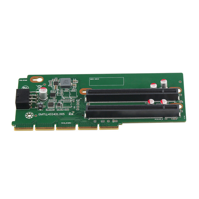 Customized Riser Cards Server PCIE Expansion Card with 2*PCIE 16X 2*PCIE 8 Pin Power Interface Scalable GPU Memory Card 2 Slots