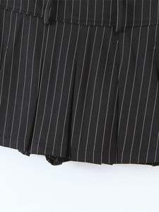 Vente chaude mode coréenne Mini jupe Style Vintage doux avec impression décoration taille élastique genou longueur pour les tenues d'été - Product Image 6