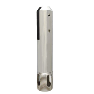 Support de clôture en acier inoxydable marin brillant à double creux <span class=keywords><strong>avec</strong></span> verre encastré, résistant à la brume salée, pour montage sur terrasse de villa de bord de mer ou <span class=keywords><strong>piscine</strong></span> - Product Image 3
