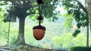 Bằng gỗ acorn Nut hộp mặt dây chuyền gỗ xe mặt dây chuyền trang trí nước hoa sang trọng thiết kế tùy chỉnh logo làm mát không khí khuếch tán - Product Image 4